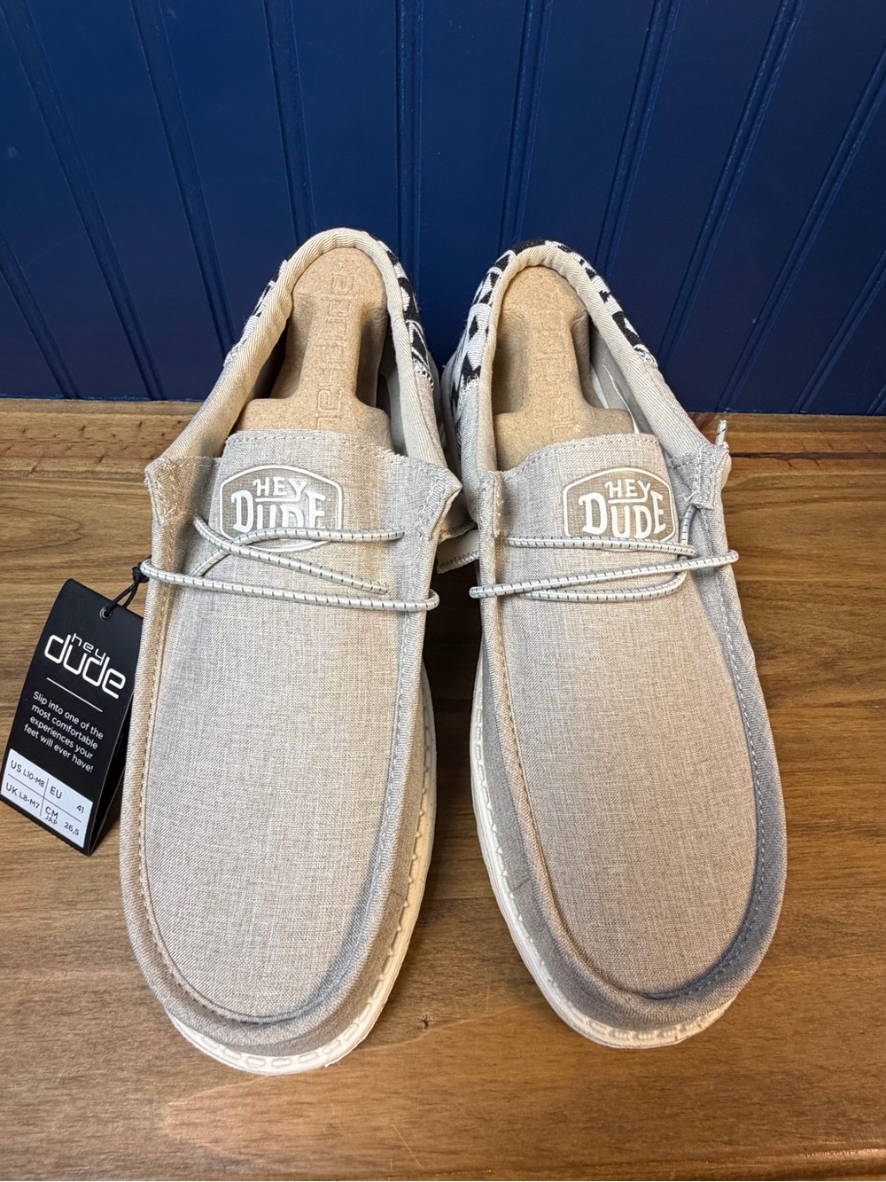 NWT Hey Dude Wally Funk Jacquard Bungee Loafers Men 8 Women 10 EU 41